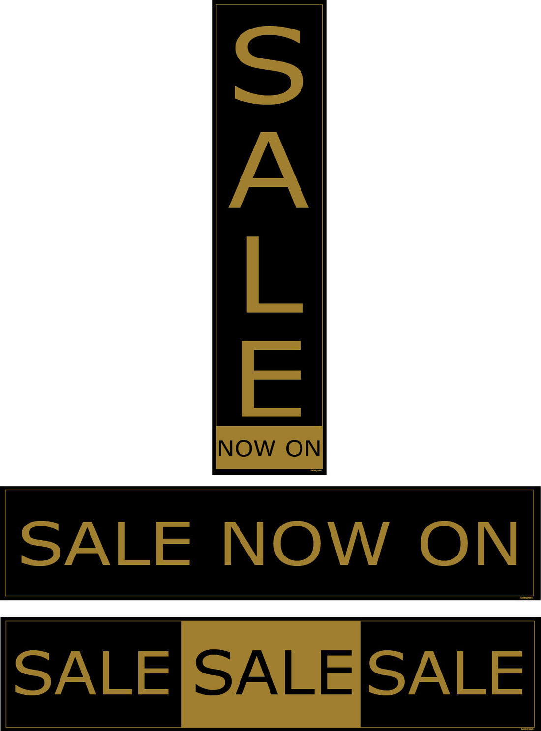 Sale Gold & Black poster Small Pack inc 12 | Gold and Black Collection - Sale Posters & Signs