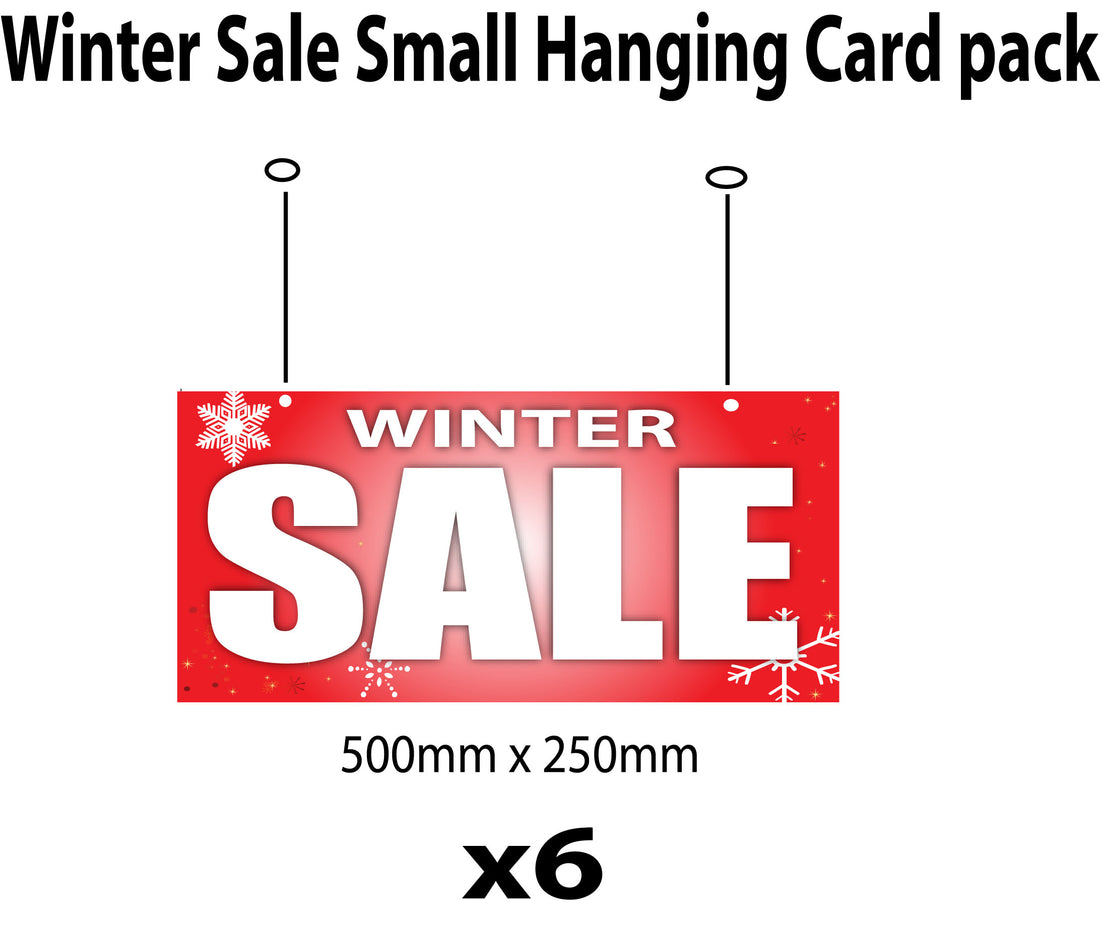 winter sale small hangers x 6 - Sale Posters & Signs