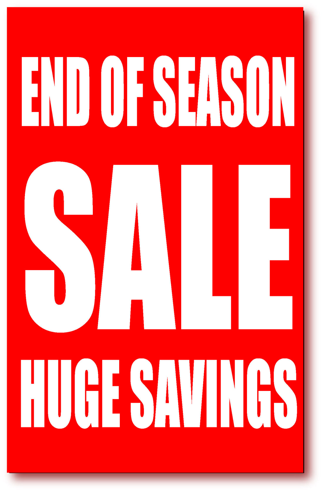 End of season Poster size 760mm x 500mm | sale posters red Impact - Sale Posters & Signs