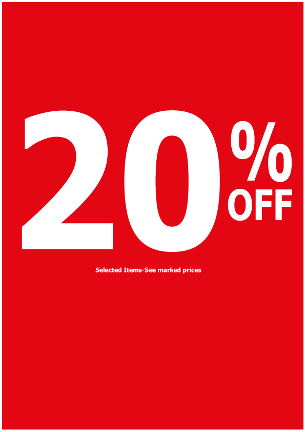 Bespoke 20% off poster size A2 | 20%off;Bespoke posters - Sale Posters & Signs