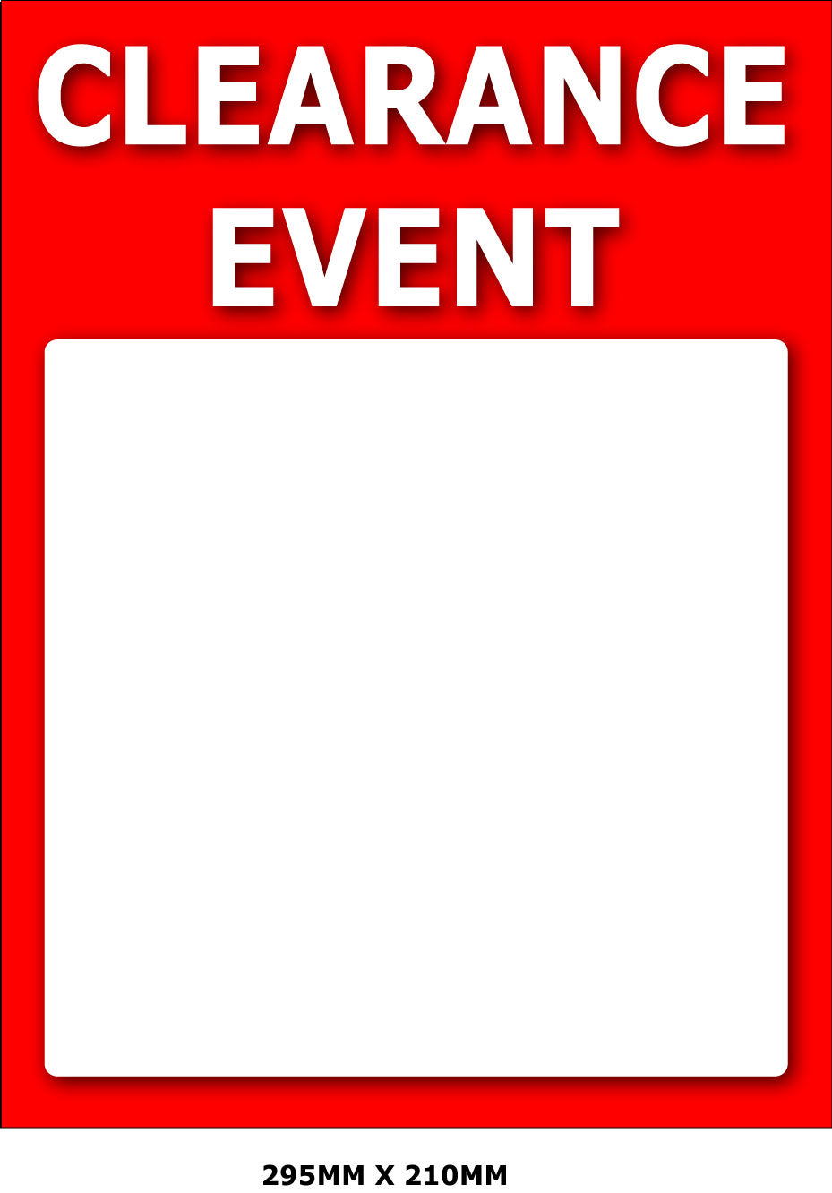 Clearance Event tickets 175mm x 135mm | sale tickets;Closing Down - Sale Posters & Signs