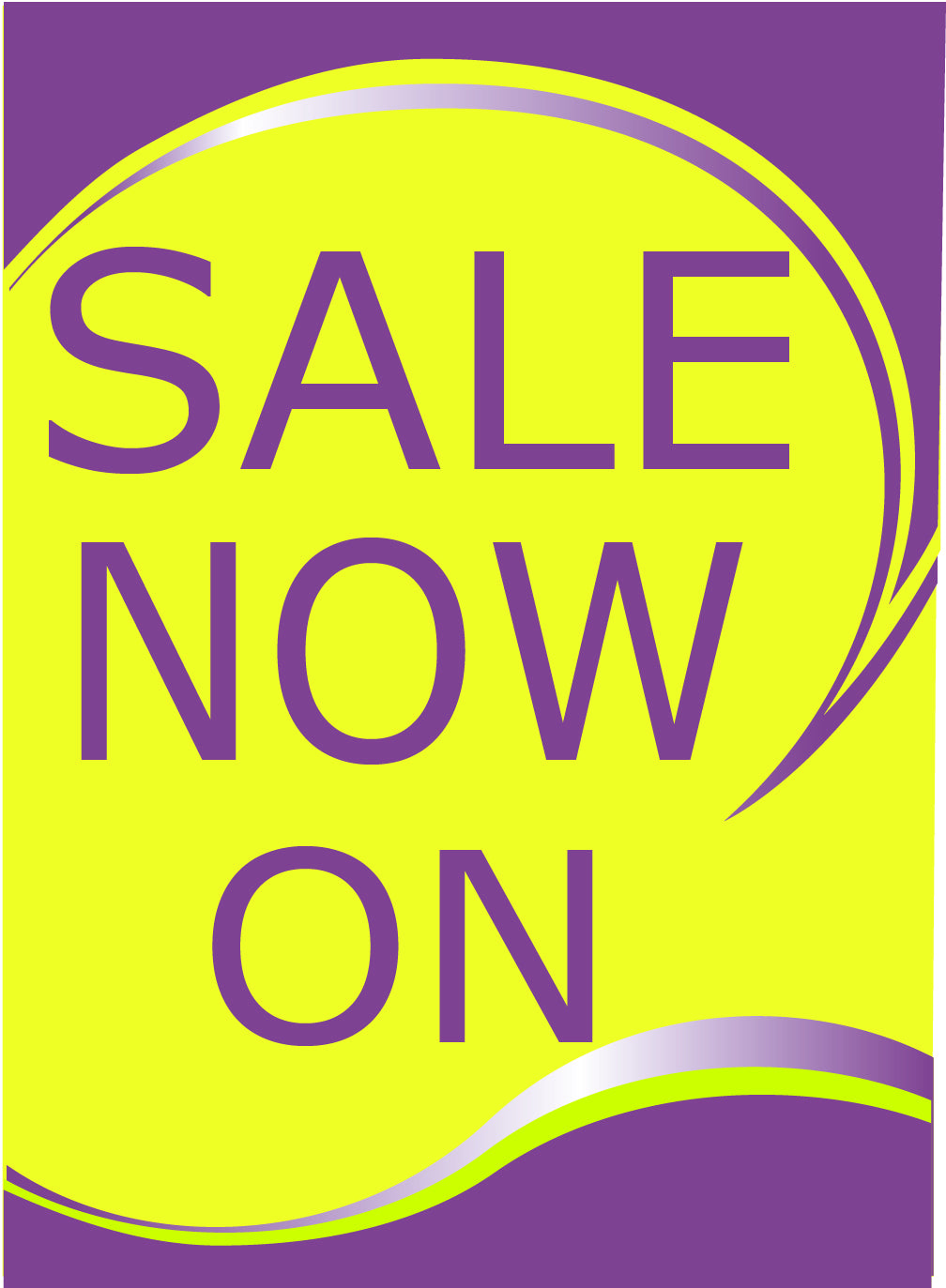 Sale poster lime and purple A1 840mm x 594mm | Purple and green sale range - Sale Posters & Signs