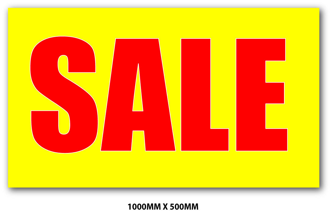 Large Red and Yellow Sale Posters 1000 x 500 | yellow and red posters - Sale Posters & Signs