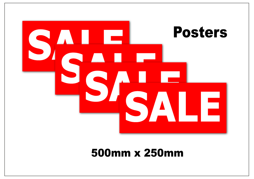 Sale Poster New style Size 500mm x 250mm(4) | Sale posters New - Sale Posters & Signs