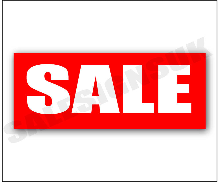 Large Sale posters Horizontal 1500mm x500mm | sale posters red Impact - Sale Posters & Signs