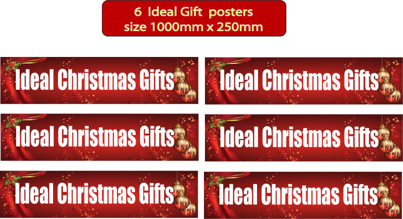 Christmas Ideal Gift pack x 6 1000mm x 250mm | christmas sale - Sale Posters & Signs
