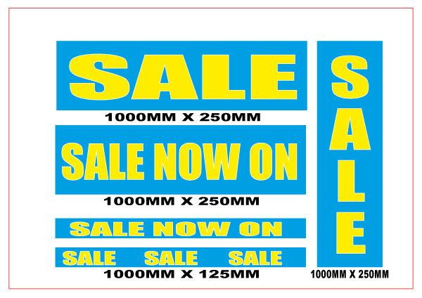 Sale pack Blue and Yellow poster inc 17 | blue sale posters;sale value packs;Summer Sale posters - Sale Posters & Signs