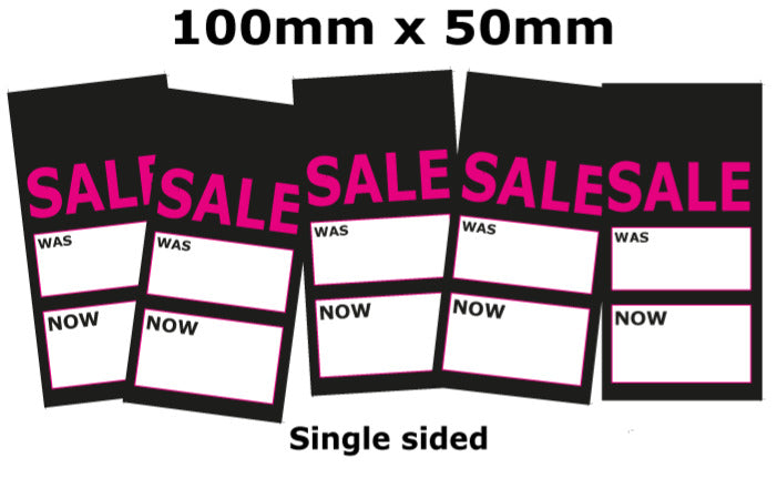 Pink and Black small sale hanger tickets 4" x 2" | Pink and Black collection;sale tickets - Sale Posters & Signs