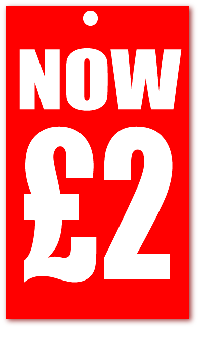 Now £2 tickets 5" x 3" per 100 | sale tickets - Sale Posters & Signs