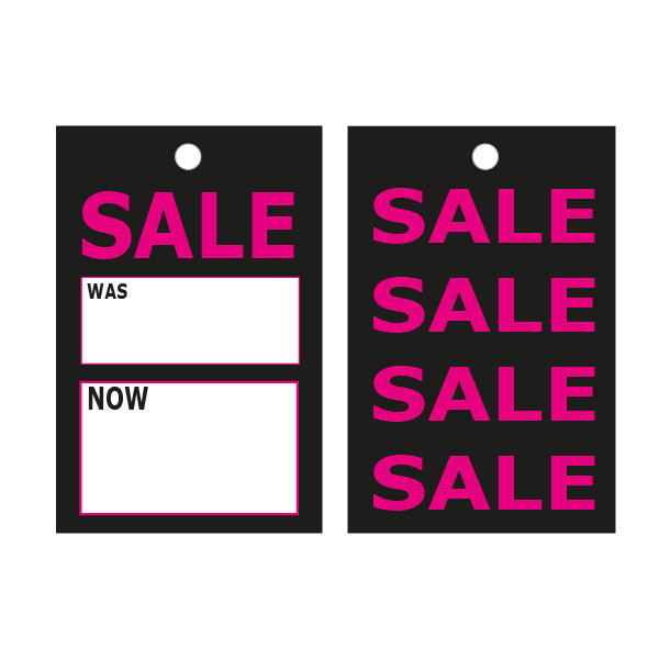 Pink & Black Sale was now tickets 4.5" x 3" (100) | sale tickets;Pink and Black collection - Sale Posters & Signs