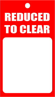 Reduced To Clear tickets A5 per 50 | sale tickets - Sale Posters & Signs