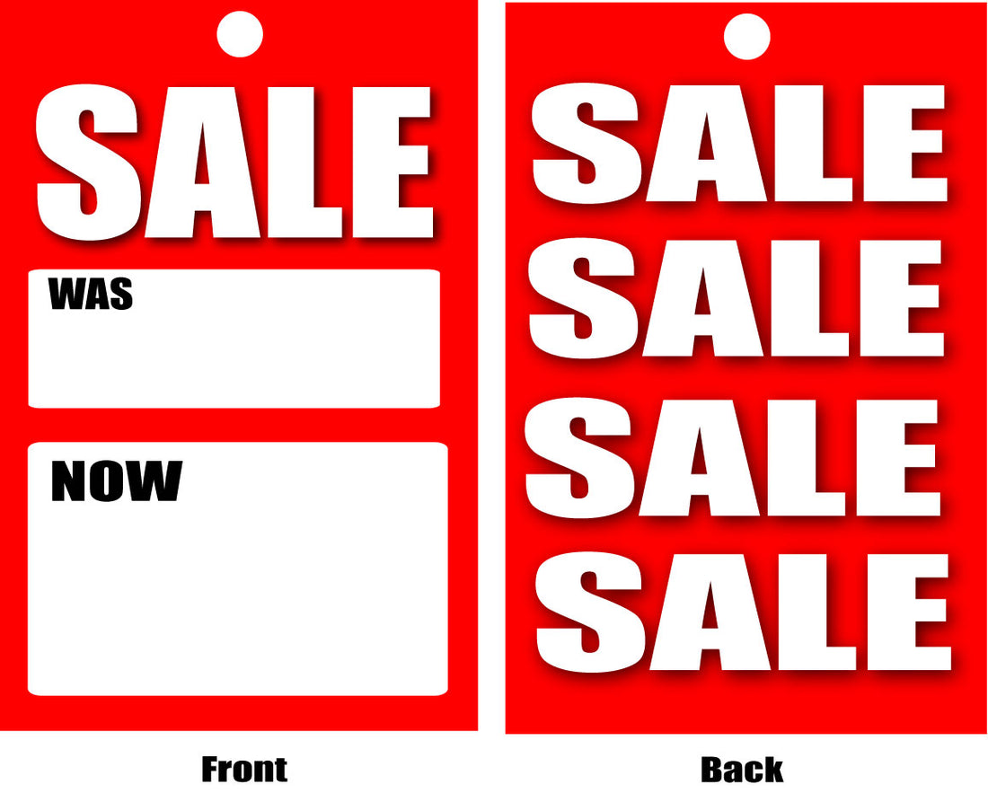 d/s sale was now 4.5" x 3" per 500 | sale tickets - Sale Posters & Signs