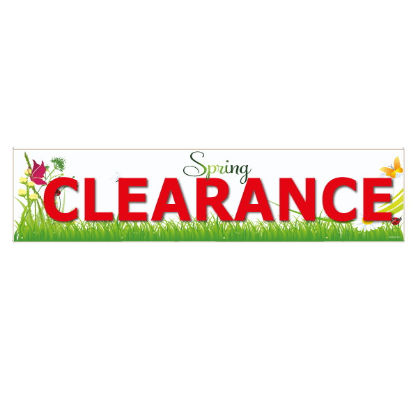 Spring Clearance Posters 190mm x 840mm | Spring Sale - Sale Posters & Signs