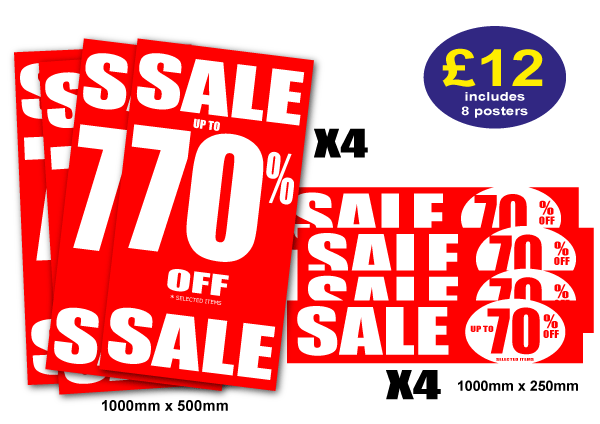 Sale L 70%off posters value pack | 70%off;sale value packs - Sale Posters & Signs