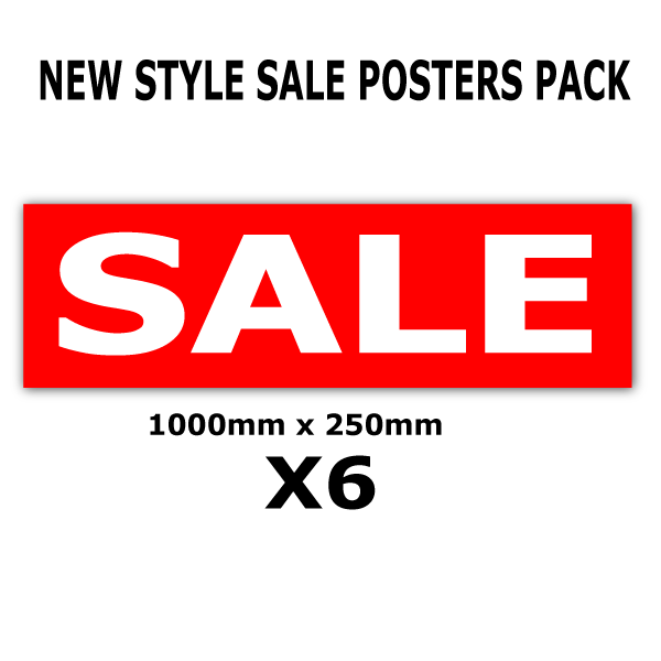 NEWSale Horizontal posters pack of 6 | sale value packs;Sale posters New - Sale Posters & Signs