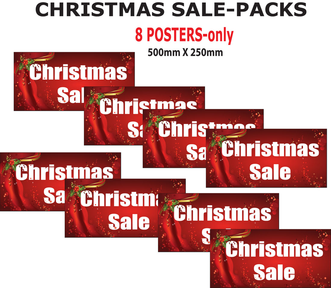 christmas Sale Small x 8 - Sale Posters & Signs