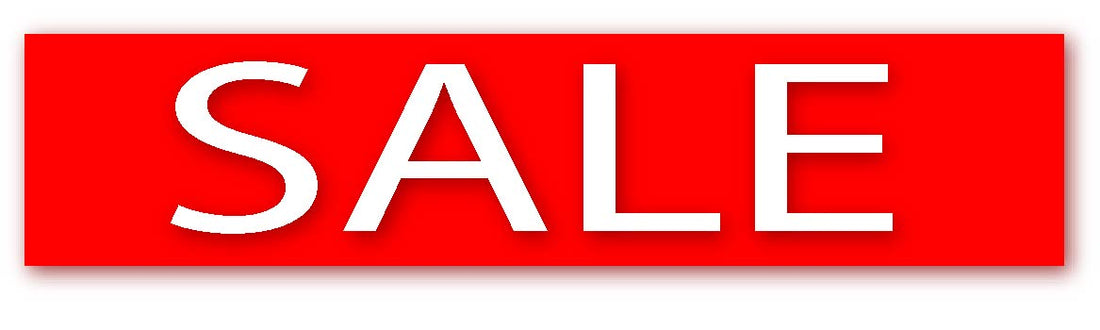 Sale Horizontal Red and Black poster x 6 | Red and Black Sale - Sale Posters & Signs