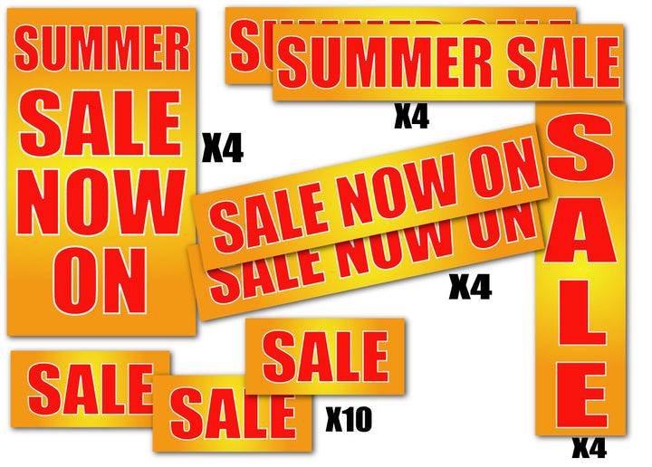 Summer Sale Posters Pack inc 30 - Sale Posters & Signs