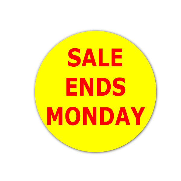 Sale Ends Monday posters d/sided 480mm | yellow and red posters - Sale Posters & Signs