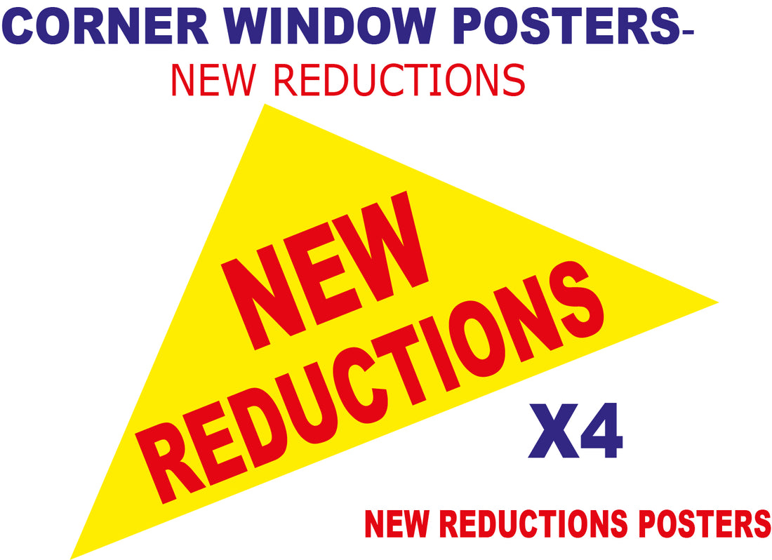 New Reduction Yellow corner posters x 4 | yellow and red posters;special Offers;Other Posters - Sale Posters & Signs