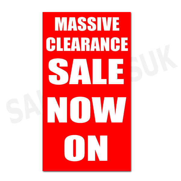Massive clearance sale now on Poster size 1mtr | sale posters red Impact;Closing Down - Sale Posters & Signs