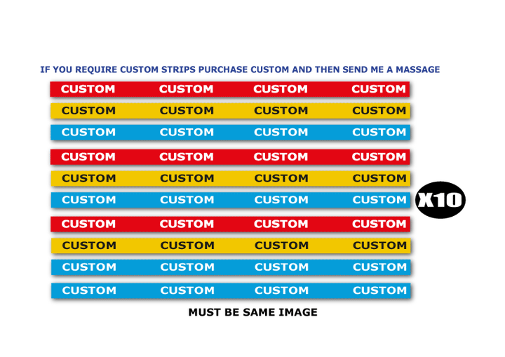 Custom Shelf strips inc 10 size 36mm x 1000mm | Shelf Strips;Bespoke posters - Sale Posters & Signs