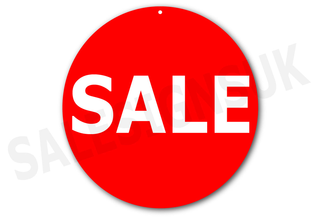 Sale Round Hanging Card 500mm x 500mm | hanging cards - Sale Posters & Signs