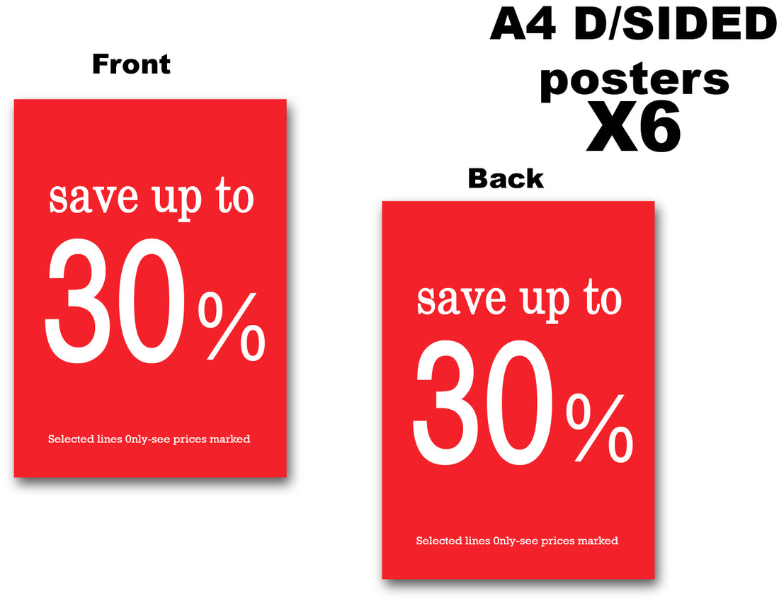 Save upto 30% A4 Double sided poster (8) 300gsm | 30%off;A4 Posters;Other Posters - Sale Posters & Signs
