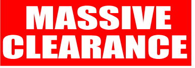 Large Massive Clearance Poster size 1500mm x 500mm | Closing Down - Sale Posters & Signs