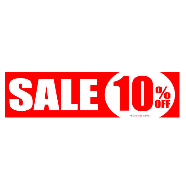 sale 10%off poster size 1000mm x 250mm | 10%off;sale posters red Impact - Sale Posters & Signs