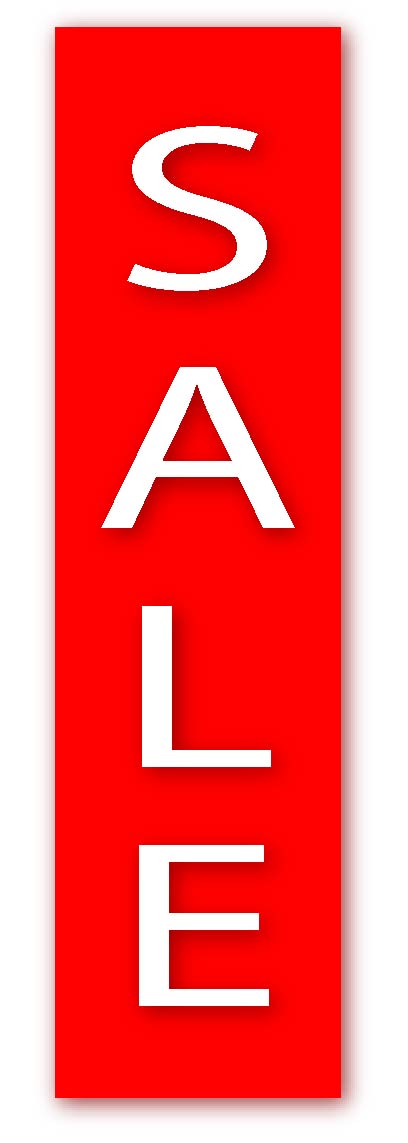 Sale Vertical Red and Black poster x 6 | Red and Black Sale - Sale Posters & Signs