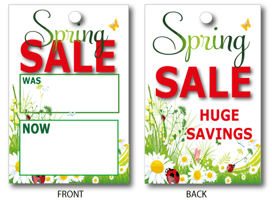Spring Sale tickets was now with hole 500 pack - Sale Posters & Signs