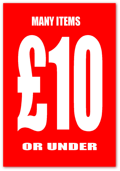 Many Items £10 or Under Posters | sale posters red Impact;Other Posters - Sale Posters & Signs
