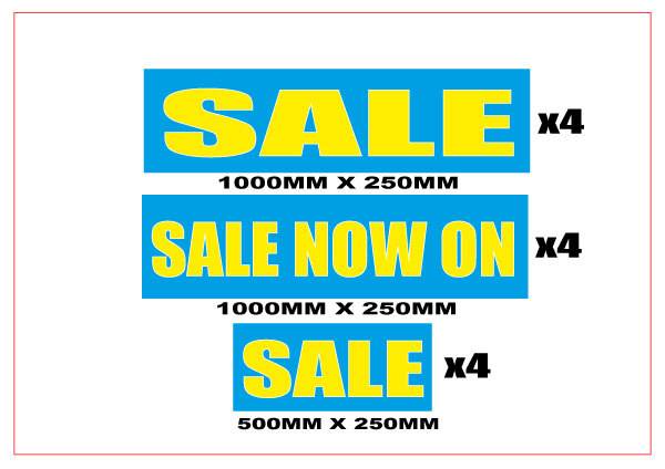 Sale (Blue) Posters pack inc 12 | blue sale posters;sale value packs - Sale Posters & Signs