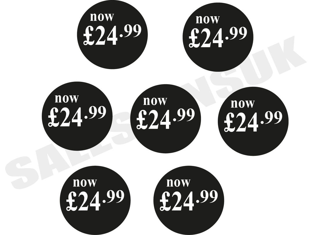£24.99 price black Stckers (300) | Sale Stickers - Sale Posters & Signs