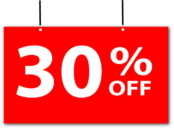 30% off large Hanging Card 740mm x 480mm | hanging cards;30%off - Sale Posters & Signs