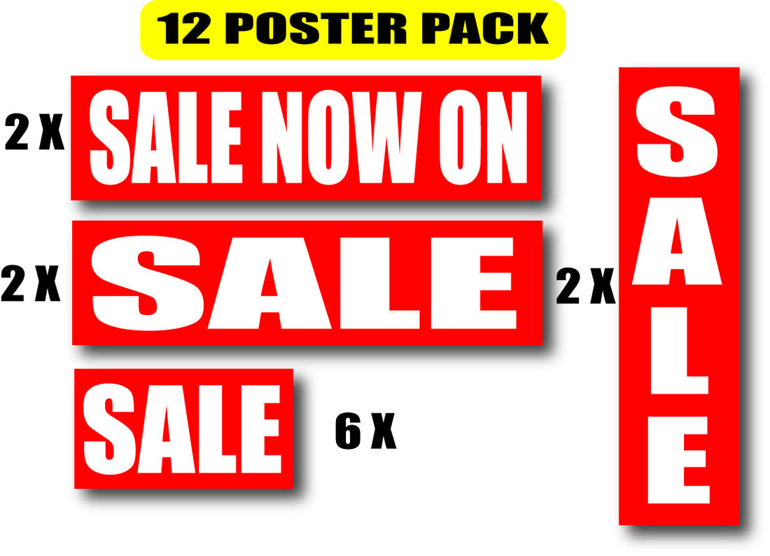 Sale Posters pack includes 12 | sale value packs - Sale Posters & Signs
