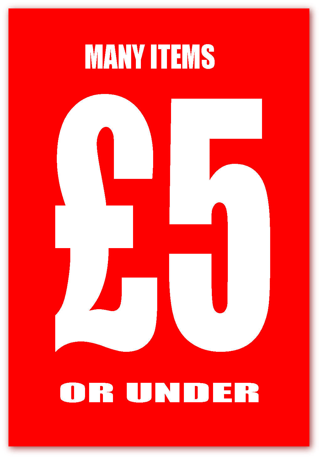 Many Items £5 or Under Posters | sale posters red Impact;Other Posters - Sale Posters & Signs