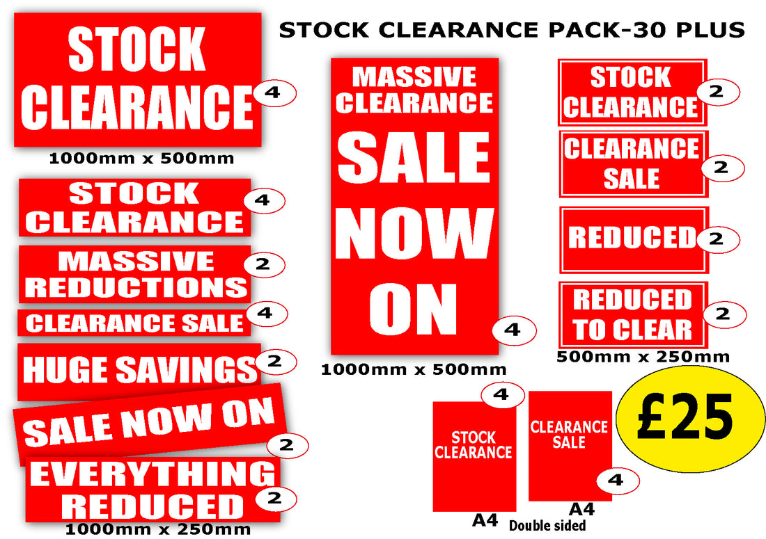 Sale stock clearance Posters Pack inc 32 | sale value packs - Sale Posters & Signs