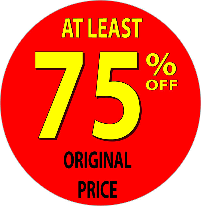 At Least 75%off in 3 cols Stckers 1000 per roll | Sale Stickers;75%off;Clearance - Sale Posters & Signs