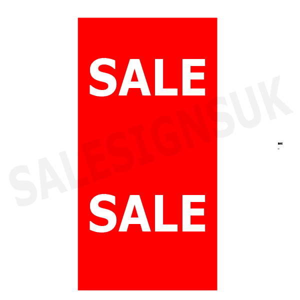 Sale double sided banner 1000mm x 500mm | sale posters red Impact;hanging cards - Sale Posters & Signs