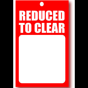Reduced To Clear tickets A5 Pack of 50 | sale tickets - Sale Posters & Signs