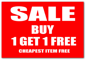 B1get1 free Rail Cards 250mm x 200mm Card | rail cards;other Signage - Sale Posters & Signs