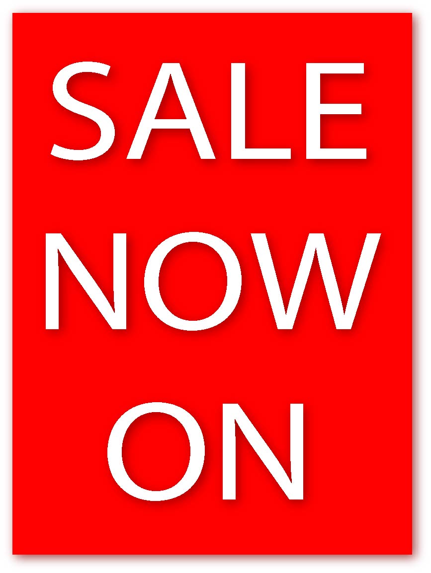 Sale Now On Red and Black A1 Sale poster | Red and Black Sale - Sale Posters & Signs