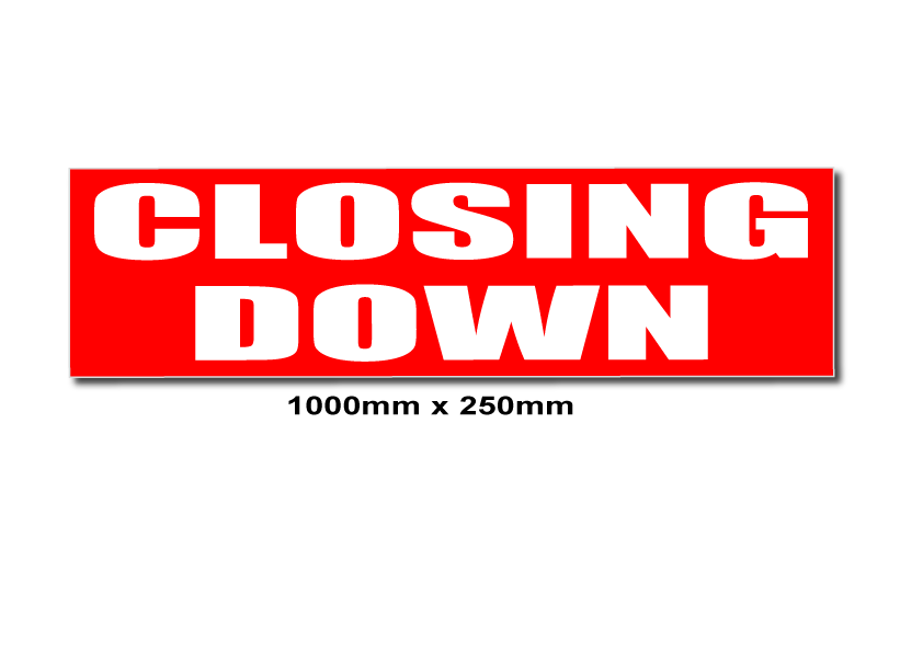 Closing Down Red Posters | sale signage red;Closing Down - Sale Posters & Signs