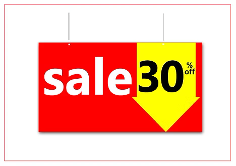 Sale 30%off hanging cards size 750mmx470mm