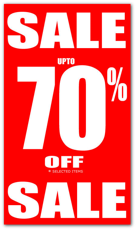 Sale Upto 70%off Red 1000mm x 500mm posters | Closing Down;% Off Signage;70%off - Sale Posters & Signs