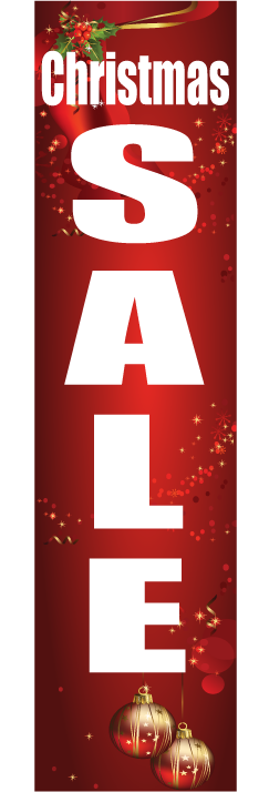 christmas vertical poster 1000mm x 250mm | christmas sale - Sale Posters & Signs