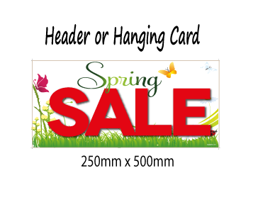 Spring Sale 500mm x 250mm Double sided Card - Sale Posters & Signs