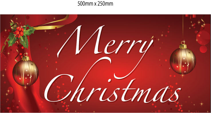 Merry Christmas posters 500mm x 250mm 6 posters | christmas sale - Sale Posters & Signs